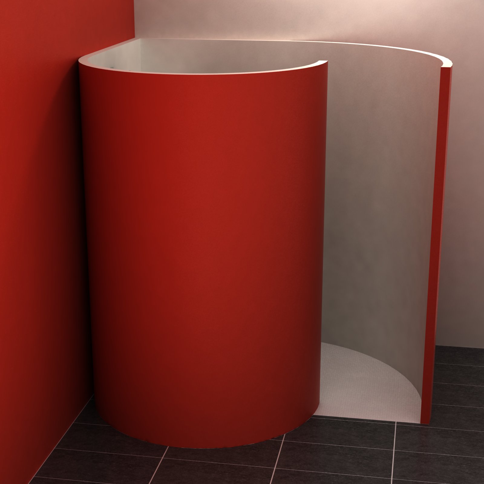 Schneckendusche mit Ecke 150x117,5 cm