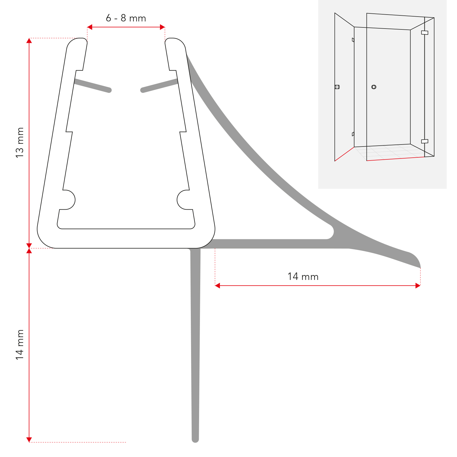 Duschdichtung Typ 8806